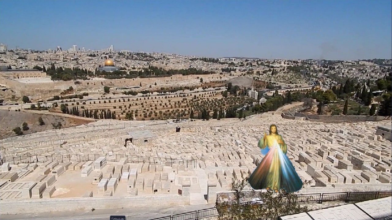 Jezus op de berg Sion