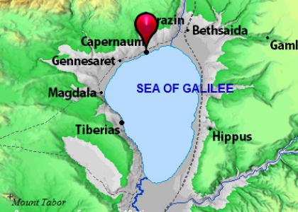 Kaart Meer van Galilea
