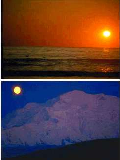 Foto zon en maan